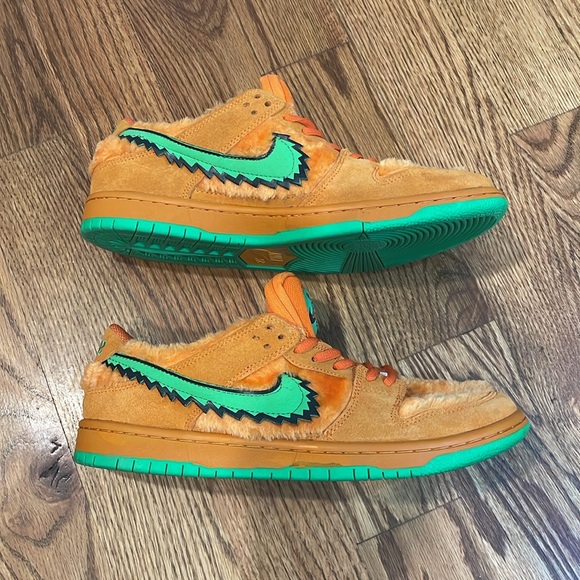 Men’s Nike SB Dunk Low x Grateful Dead Orange Bear 2020 Sneakers. Size 10. - Picture 10 of 17